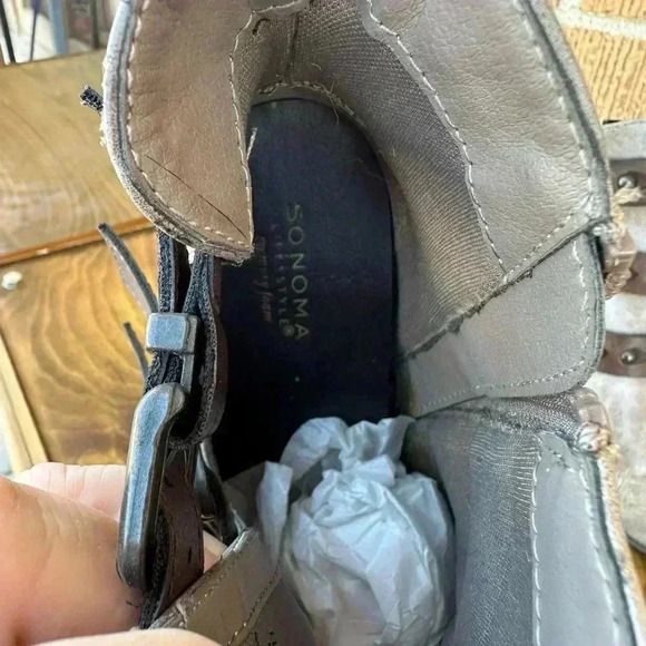 Sonoma good for life grey distressed look brown straps size 8 - Picture 3 of 5